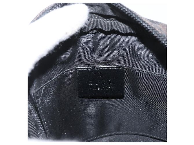 Bolsa de Ombro GUCCI GG Canvas Preta Prata 018 1619 Auth 180727 Preto - vista 17