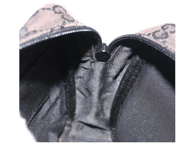 Bolsa de Ombro GUCCI GG Canvas Preta Prata 018 1619 Auth 180727 Preto - vista 18