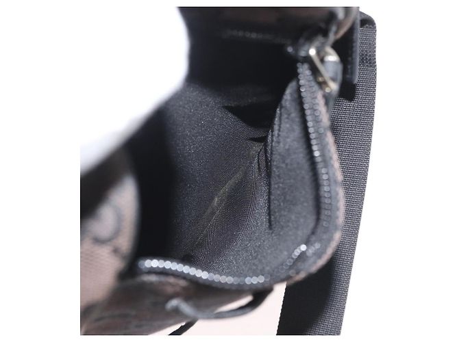 Bolsa de Ombro GUCCI GG Canvas Preta Prata 018 1619 Auth 180727 Preto - vista 21