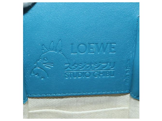 LOEWE Studio Ghibli Hammock Mini Hand Bag Leather 2way Blue Auth 179863SM - vista 10