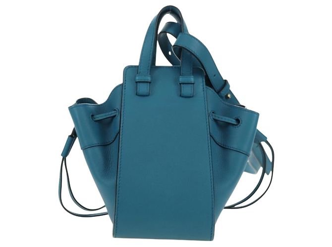 LOEWE Studio Ghibli Hammock Mini Hand Bag Leather 2way Blue Auth 179863SM - vista 2