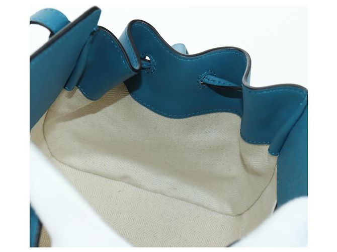 LOEWE Studio Ghibli Hammock Mini Hand Bag Leather 2way Blue Auth 179863SM - vista 21