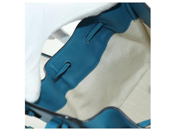 LOEWE Studio Ghibli Hammock Mini Hand Bag Leather 2way Blue Auth 179863SM - vista 22
