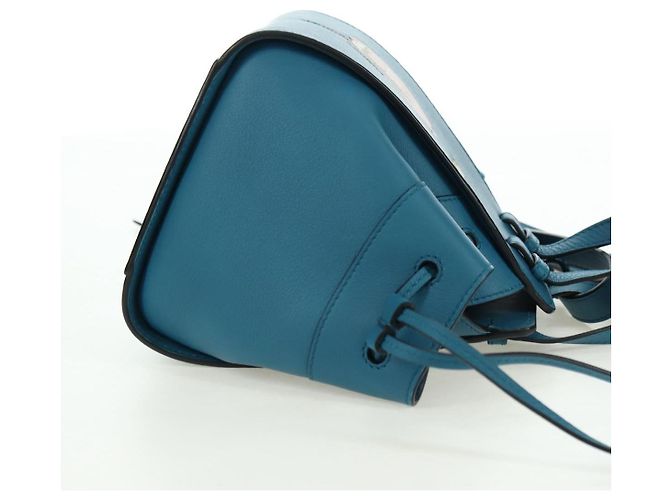 LOEWE Studio Ghibli Hammock Mini Hand Bag Leather 2way Blue Auth 179863SM - vista 4