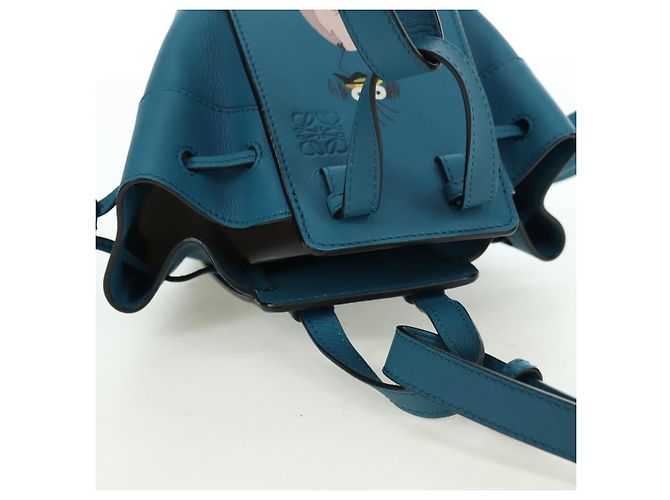LOEWE Studio Ghibli Hammock Mini Hand Bag Leather 2way Blue Auth 179863SM - vista 6