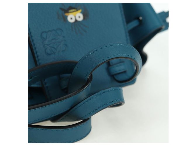 LOEWE Studio Ghibli Hammock Mini Hand Bag Leather 2way Blue Auth 179863SM - vista 7