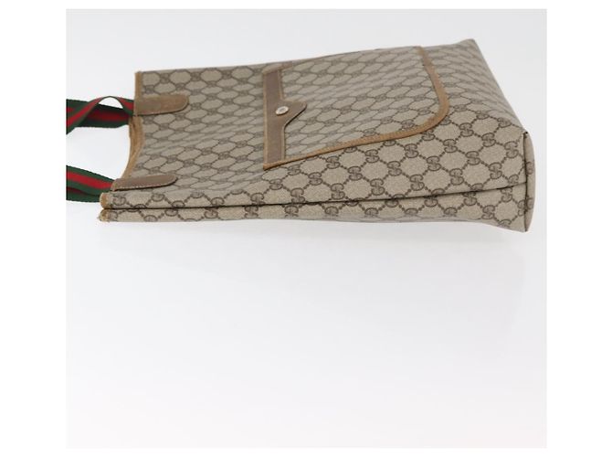 Borsa Tote GUCCI GG Supreme Web Sherry Line PVC Beige 39 02 003 Auth BA12802 - vista 4