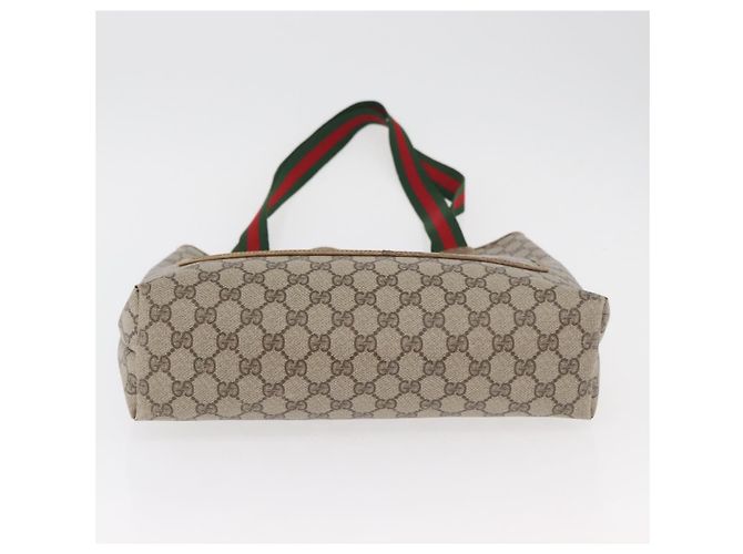 Borsa Tote GUCCI GG Supreme Web Sherry Line PVC Beige 39 02 003 Auth BA12802 - vista 5