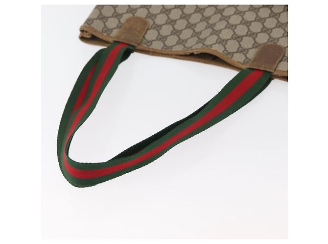Borsa Tote GUCCI GG Supreme Web Sherry Line PVC Beige 39 02 003 Auth BA12802 - vista 7