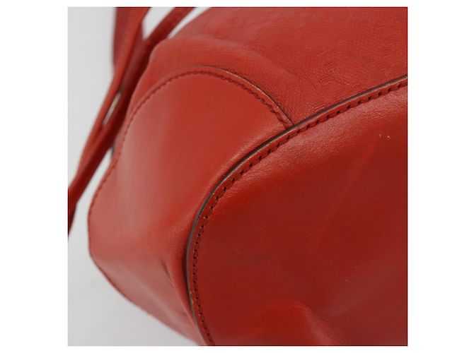 Borsa a Spalla GUCCI Diamante Pelle Rossa Oro 354229 Auth 181220 Rosso D'oro - vista 14