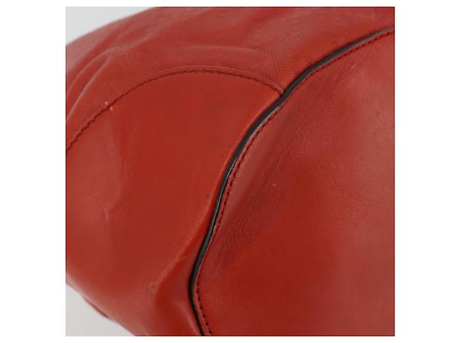 Borsa a Spalla GUCCI Diamante Pelle Rossa Oro 354229 Auth 181220 Rosso D'oro - vista 16