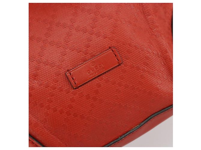 Borsa a Spalla GUCCI Diamante Pelle Rossa Oro 354229 Auth 181220 Rosso D'oro - vista 17