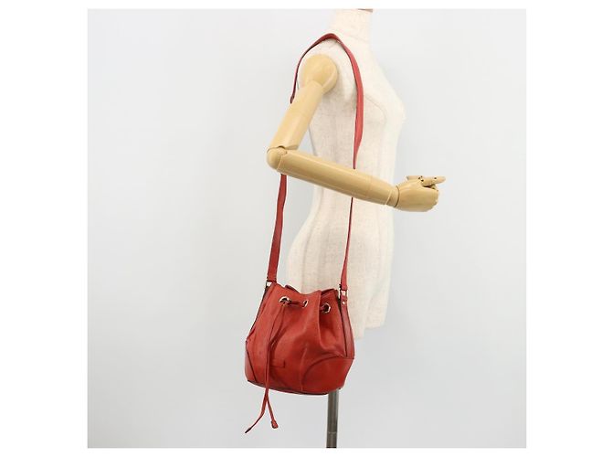 Borsa a Spalla GUCCI Diamante Pelle Rossa Oro 354229 Auth 181220 Rosso D'oro - vista 22