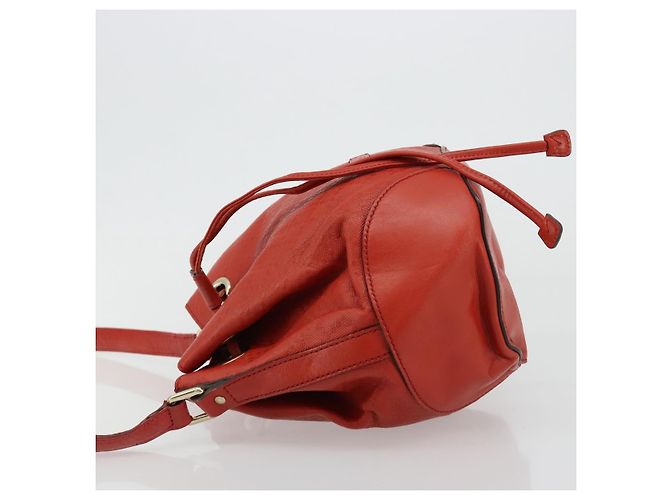 Borsa a Spalla GUCCI Diamante Pelle Rossa Oro 354229 Auth 181220 Rosso D'oro - vista 4