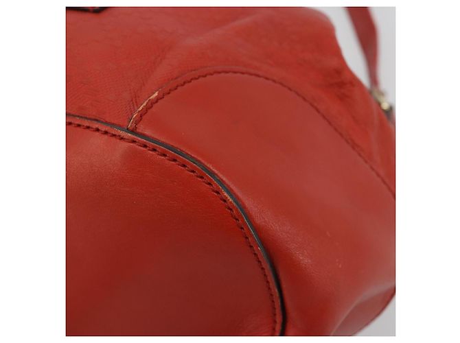 Borsa a Spalla GUCCI Diamante Pelle Rossa Oro 354229 Auth 181220 Rosso D'oro - vista 9