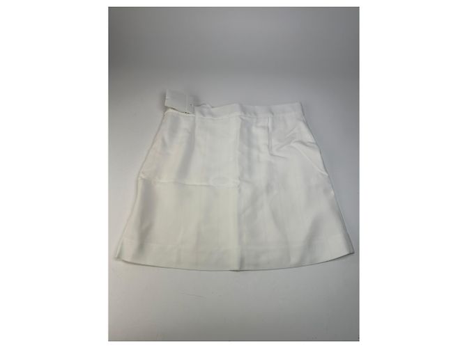 Chloé Mini gonna vintage Chloe in misto viscosa off-white Bianco - vista 2