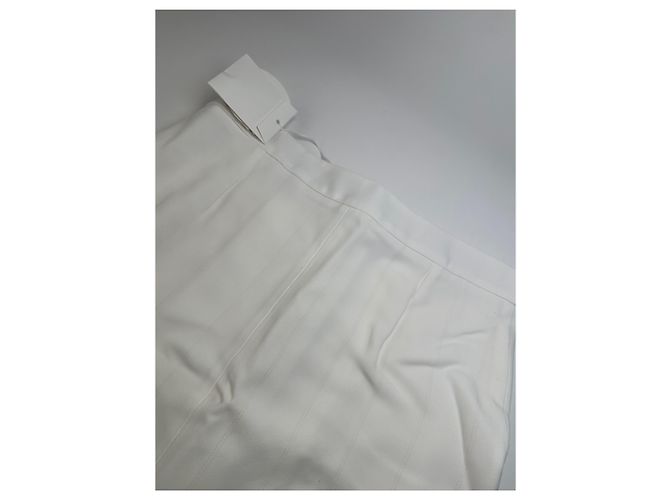 Chloé Mini gonna vintage Chloe in misto viscosa off-white Bianco - vista 9