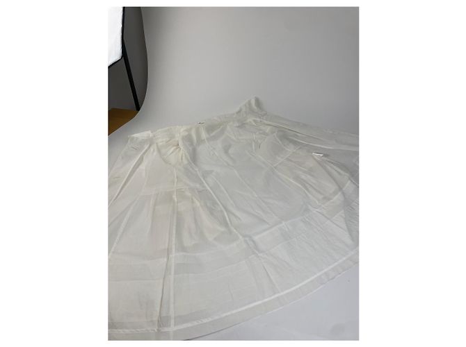 Vintage Courreges Baumwollmantel Weiß Silberne Knöpfe - Ansicht 9
