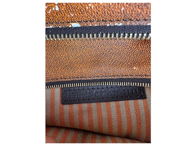 Bolsa Tote de lona monograma FF Fendi Vintage Marrom Preto - vista 5
