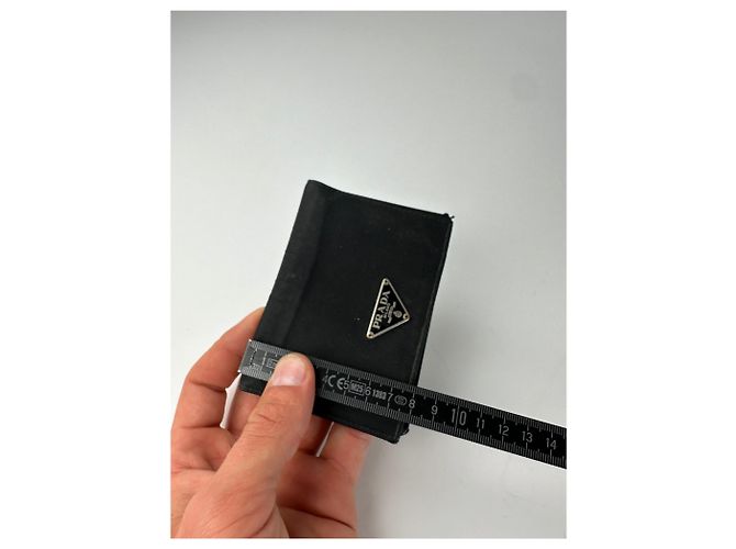 Vintage Prada Nylon Wallet Black Silver - view 10