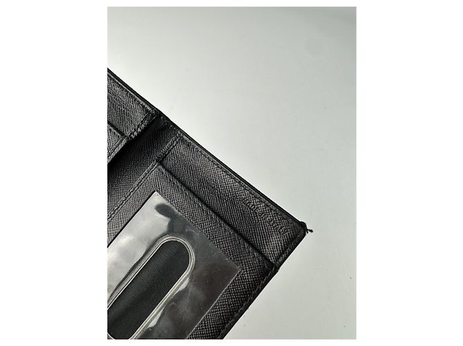 Vintage Prada Nylon Wallet Black Silver - view 5