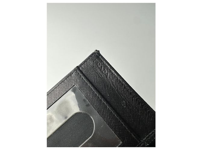 Vintage Prada Nylon Wallet Black Silver - view 6