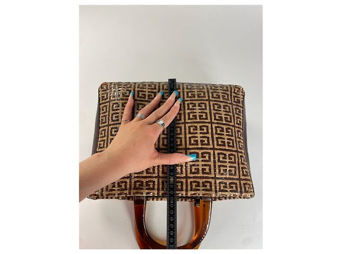 Vintage Givenchy 4G Flechtleder Tote Beige Braun - Ansicht 11