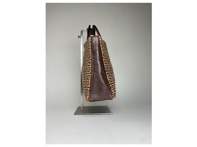 Vintage Givenchy 4G Flechtleder Tote Beige Braun - Ansicht 8