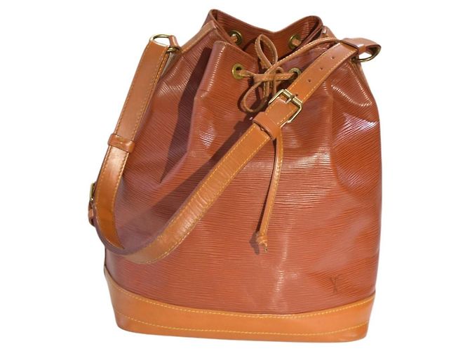 Louis Vuitton Noé Borsa a Secchiello Pelle Epi Marrone Kenyan - vista 2