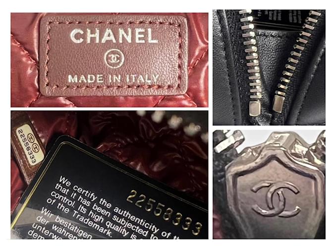 Chanel Vanity Case Medium Trapuntata Nera Nero Silver hardware - vista 11