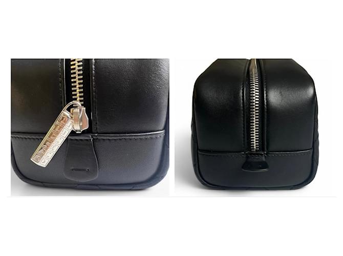 Chanel Vanity Case Medium Trapuntata Nera Nero Silver hardware - vista 4