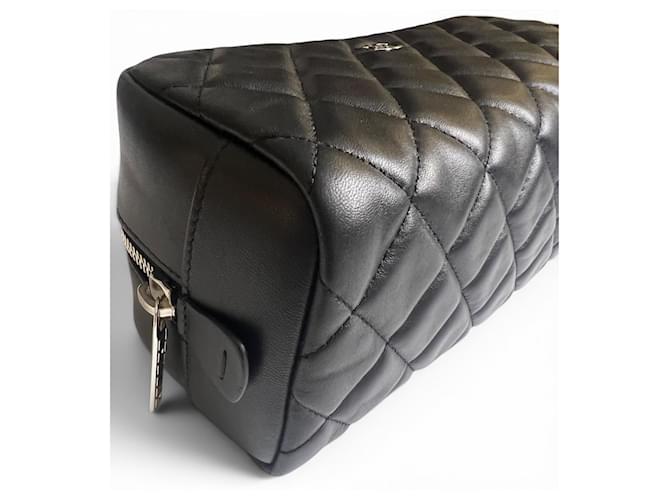 Chanel Vanity Case Medium Trapuntata Nera Nero Silver hardware - vista 9