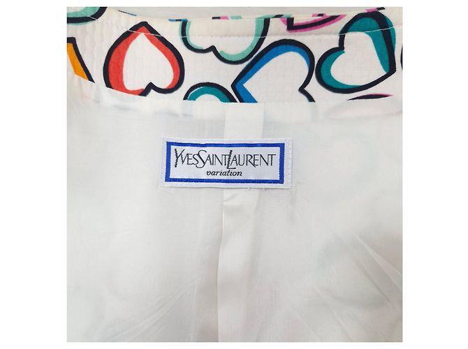 Tailleur Yves Saint Laurent Love s/s 92 con stampa cuori - vista 3