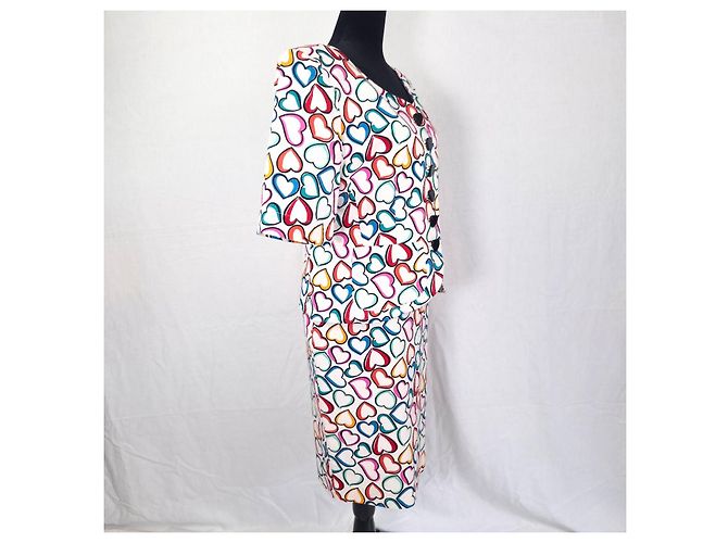 Tailleur Yves Saint Laurent Love s/s 92 con stampa cuori - vista 4