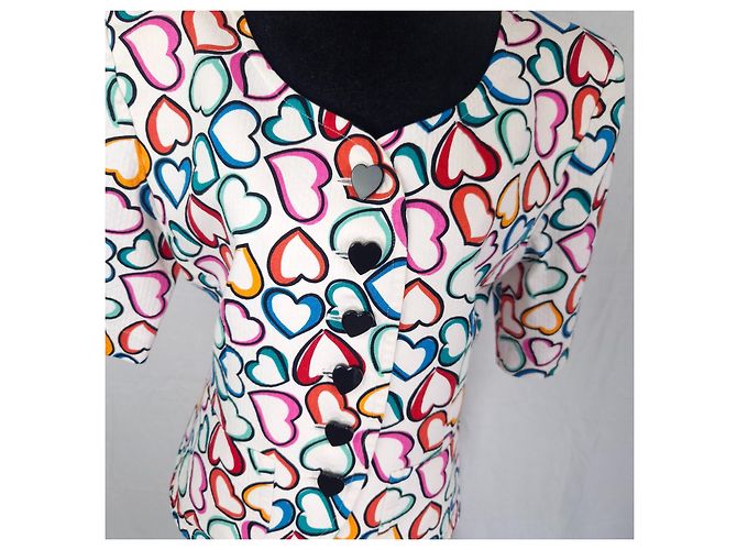 Tailleur Yves Saint Laurent Love s/s 92 con stampa cuori - vista 8