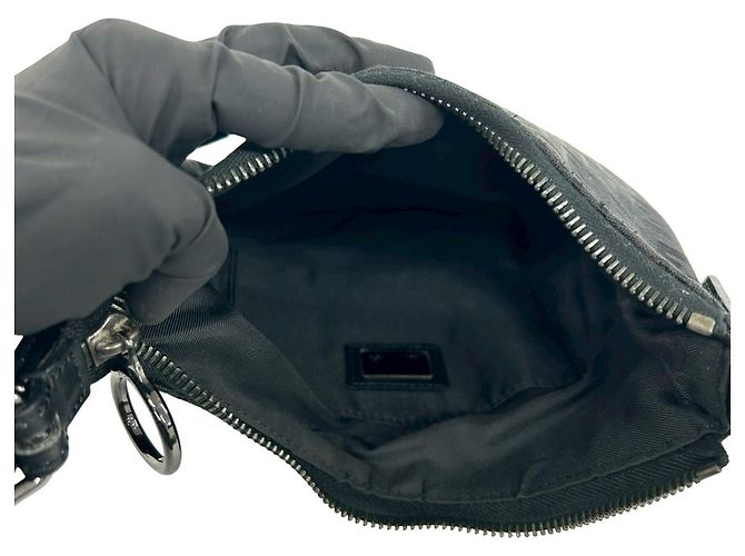 Fendi Vintage Zucchino FF Pattern Mini Schultertasche Schwarz - Ansicht 9