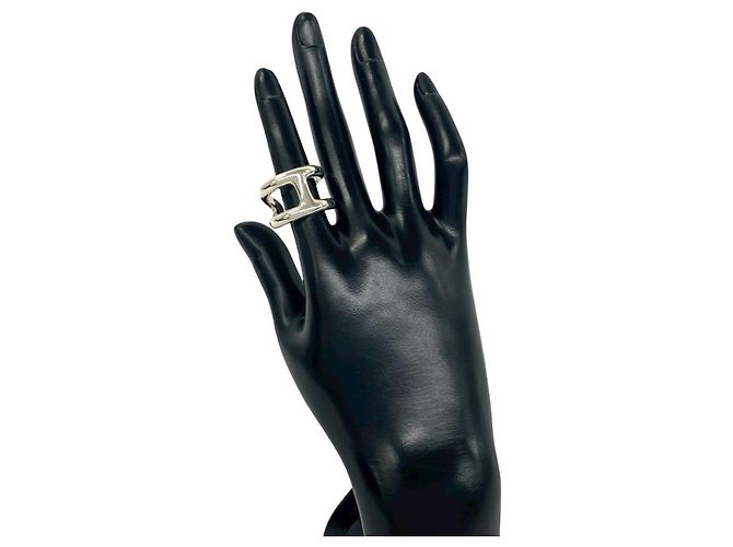 Ring Hermès Anello Hermes Osmo's GM Argento - vista 2