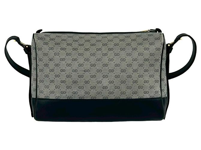 Gucci Vintage Micro GG Logo Schultertasche Marineblau - Ansicht 3