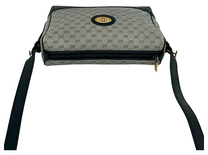 Gucci Vintage Micro GG Logo Schultertasche Marineblau - Ansicht 4