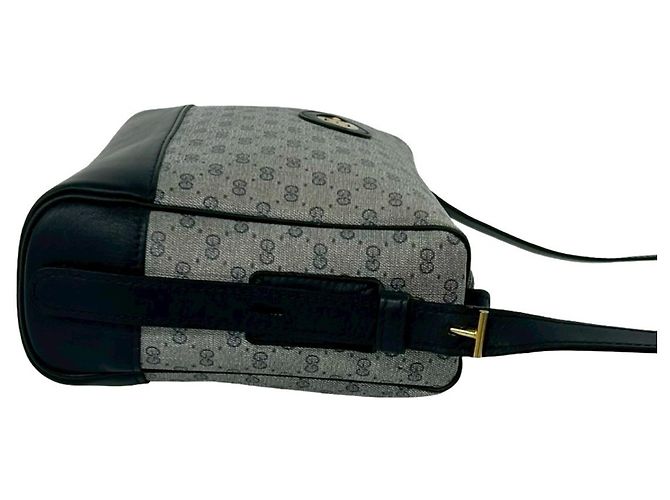 Gucci Vintage Micro GG Logo Schultertasche Marineblau - Ansicht 6