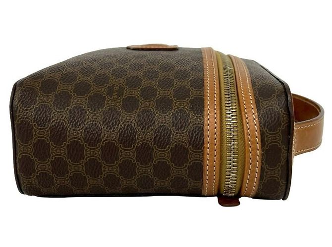 Céline Celine Vintage Macadam Blazon Triomphe Pattern Handtasche Braun - Ansicht 6