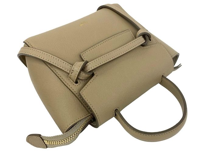 Belt Bag Céline Bolsa cinto de couro Pico da Celine Bege - vista 4