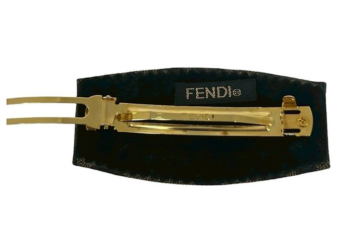 Fendi Zucca FF Pattern Canvas Barrette Schwarz Khaki - Ansicht 6