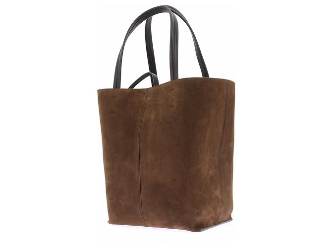 Phoebe Philo Borsa tote in scamosciato marrone - vista 5