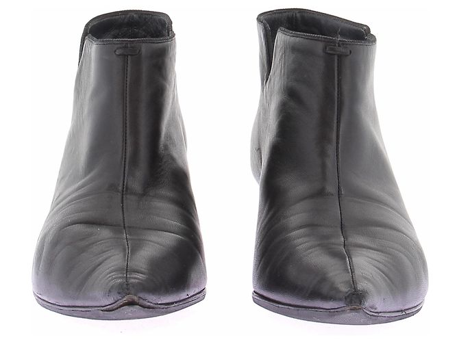 Céline Botines de cuero negro - vista 2