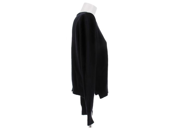 Céline Pull marine en cachemire Noir - vue 4