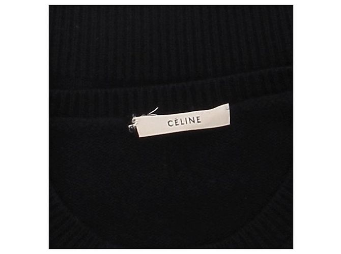 Céline Pull marine en cachemire Noir - vue 5