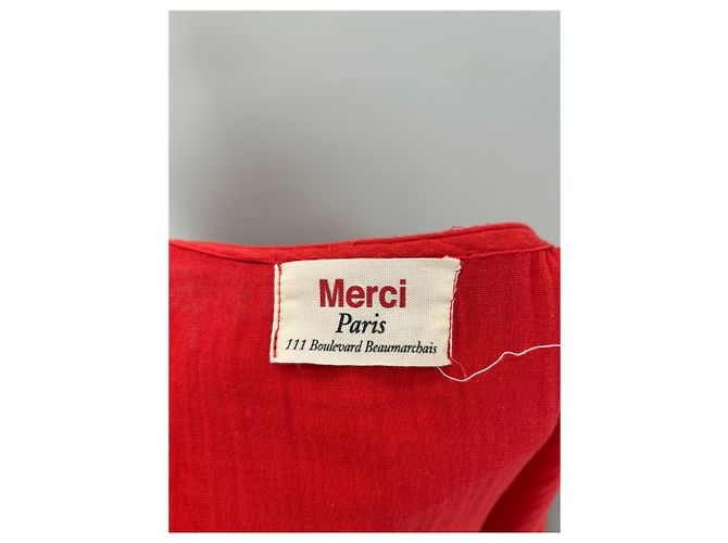 Vestido cruzado de algodón rojo Baume & Mercier Roja - vista 5