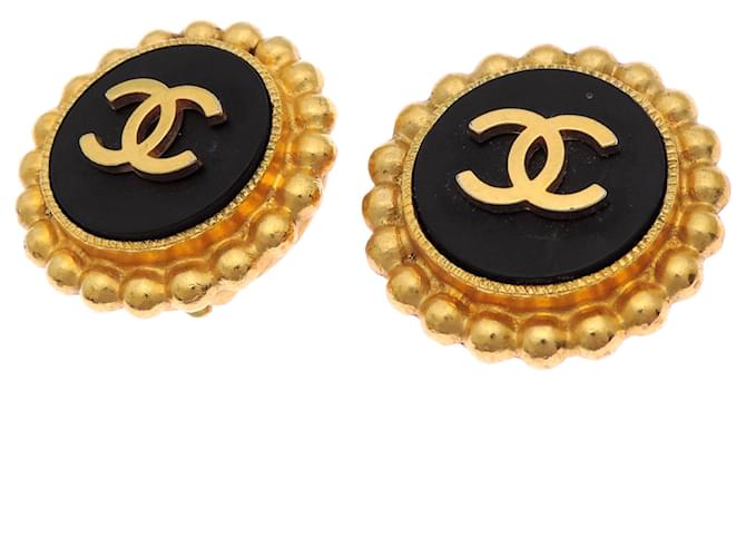 Orecchini a clip Chanel Coco Mark da donna Nero D'oro - vista 2