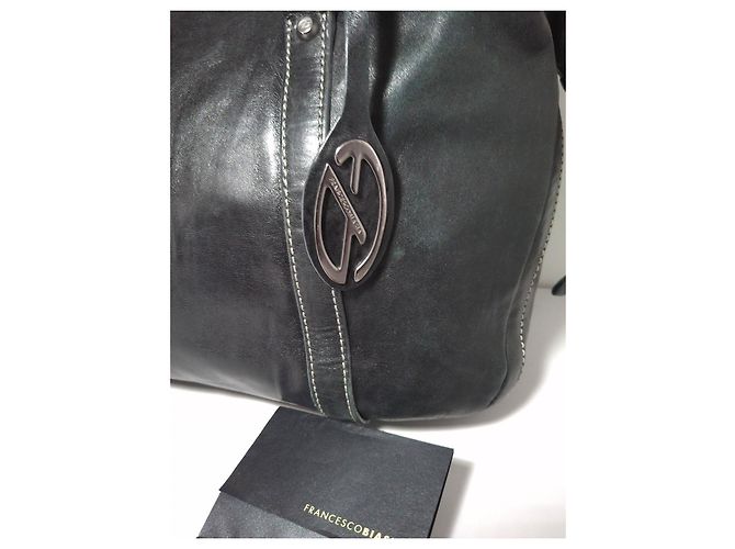 Autre Marque Francesco Biasia borsa a mano in pelle nera Nero - vista 10